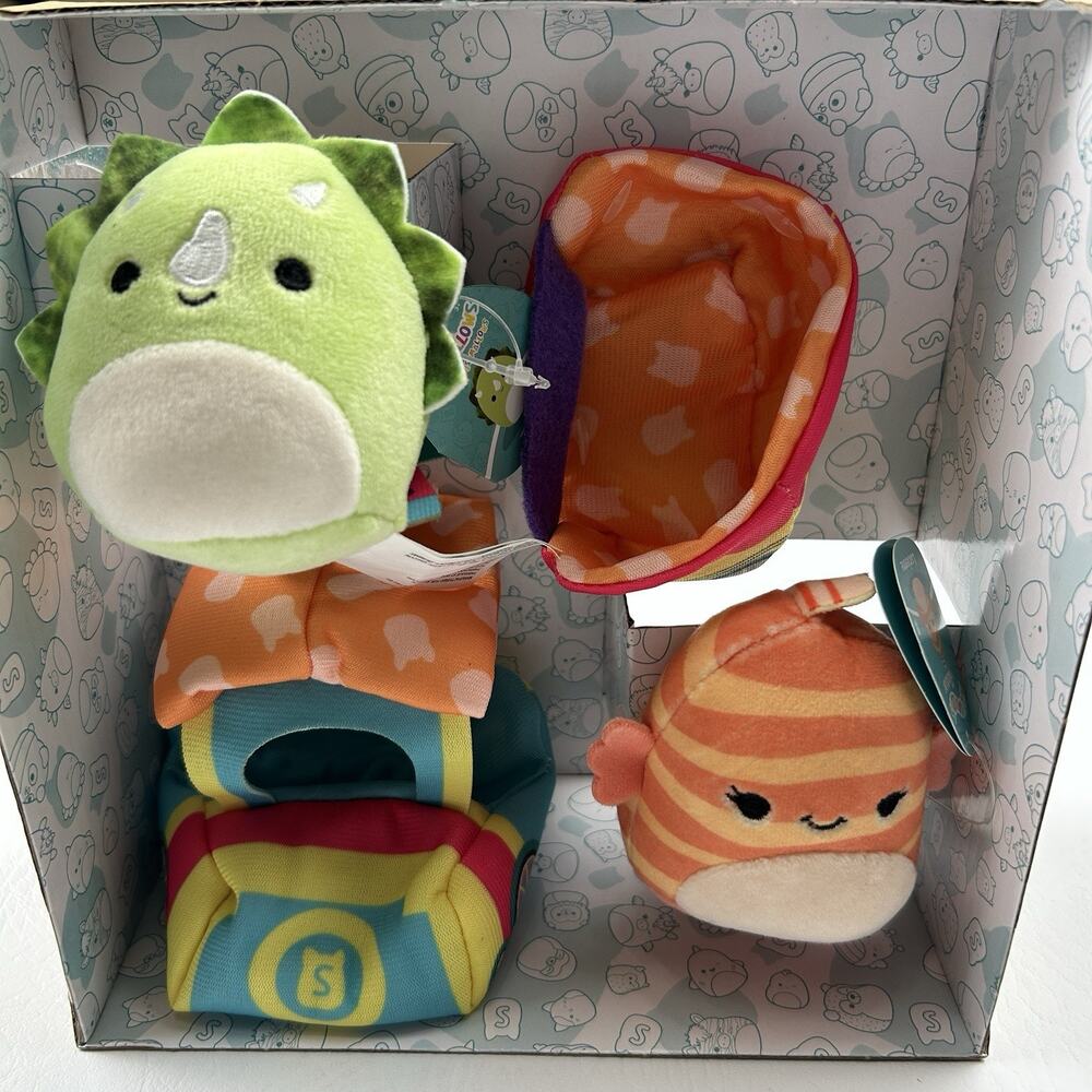 Micromallows Squishmallows Tristan Lucienne Train Playset Plush in Box